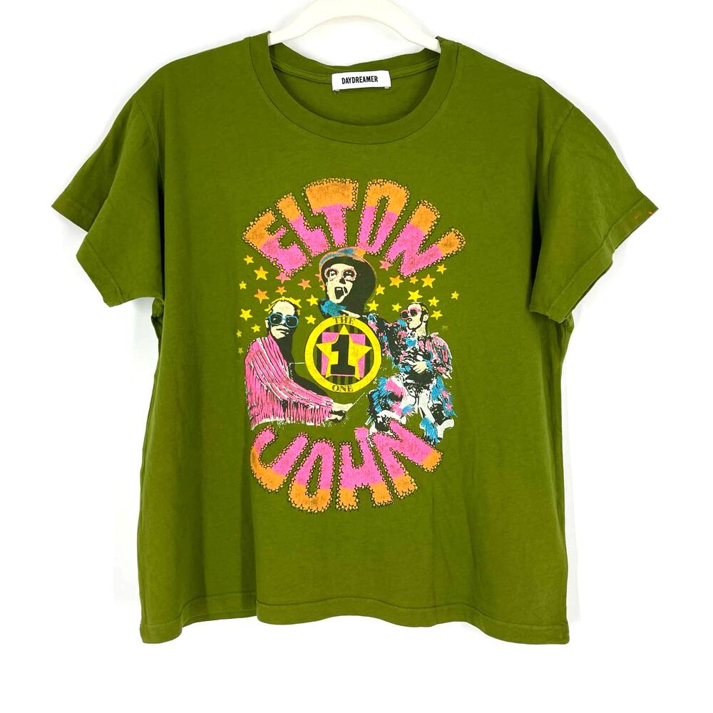 Daydreamer Elton John the One Solo Tee in‎ Olive Green Medium